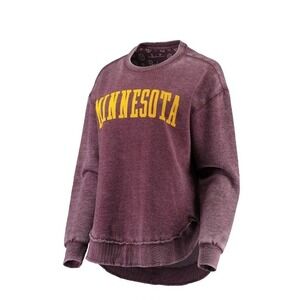 Women's SMALL Pressbox Minnesota Golden Gophers Vintage Wash Pullover Sweatshirt